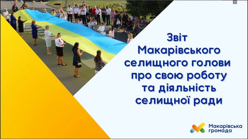 Звіт Макарівського селищного голови за 2020/2021 роки