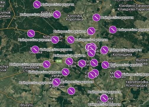 Перелік укриттів Макарівської селищної територіальної громади