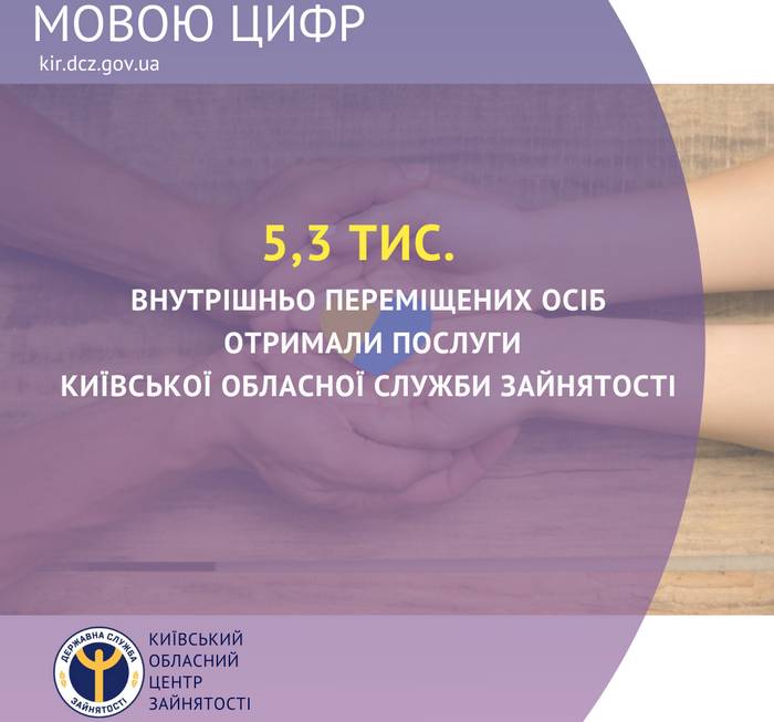 5,3 тис. внутрішньо переміщених осіб отримали послуги обласної служби зайнятості