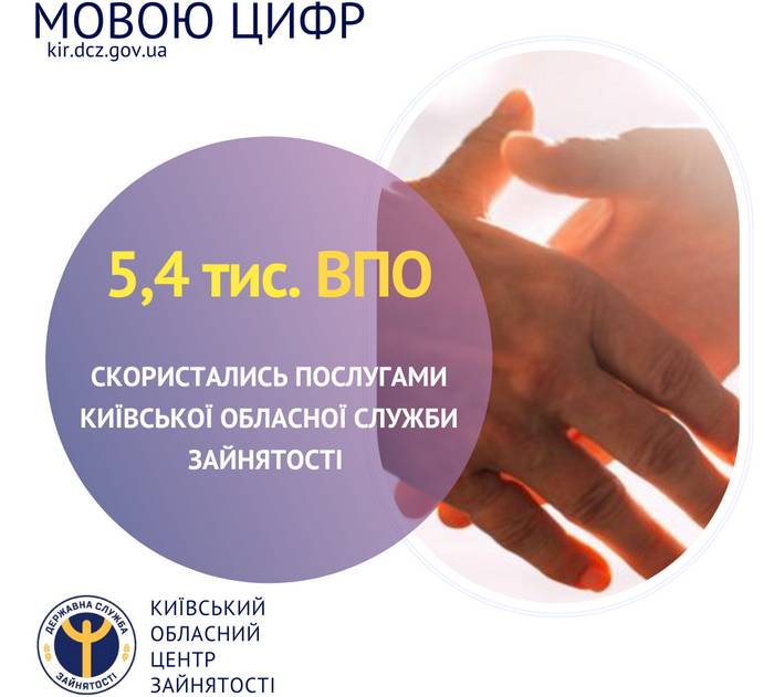 З початку повномасштабного вторгнення послугами Київської обласної служби зайнятості скористались 5,4 тис. внутрішньо переміщених осіб