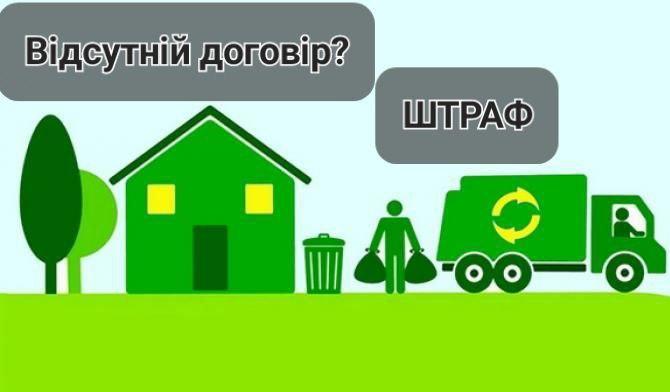 Відсутність договору про надання послуги з управління побутовими відходами – адміністративне правопорушення!
