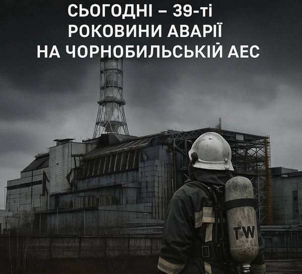 🕯 Чорнобильській трагедії — 39 років.