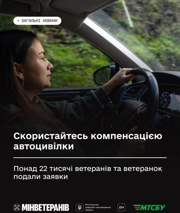 🚗 Ветерани та ветеранки подайте заявку на компенсацію автоцивілки в Дії