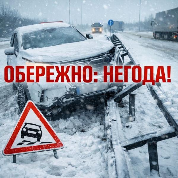 ❄️🥶 Негода на дорогах: будьте обачні!