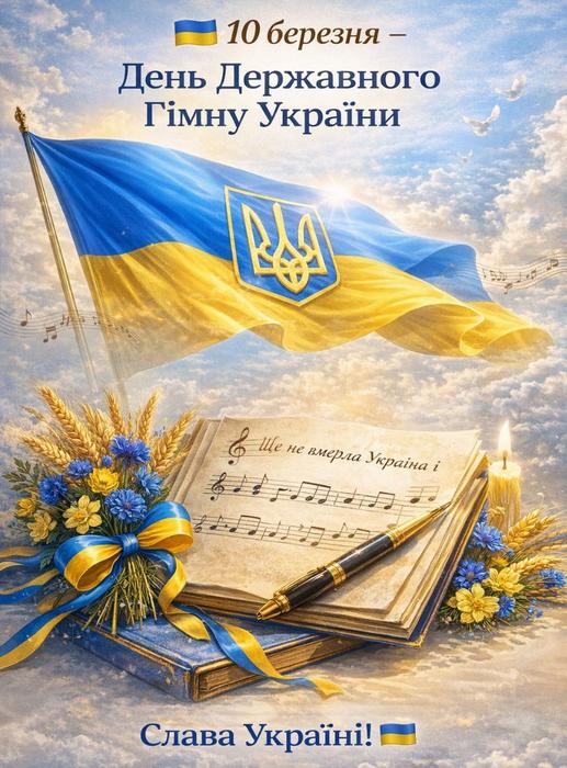 🇺🇦 10 березня – День Державного Гімну України