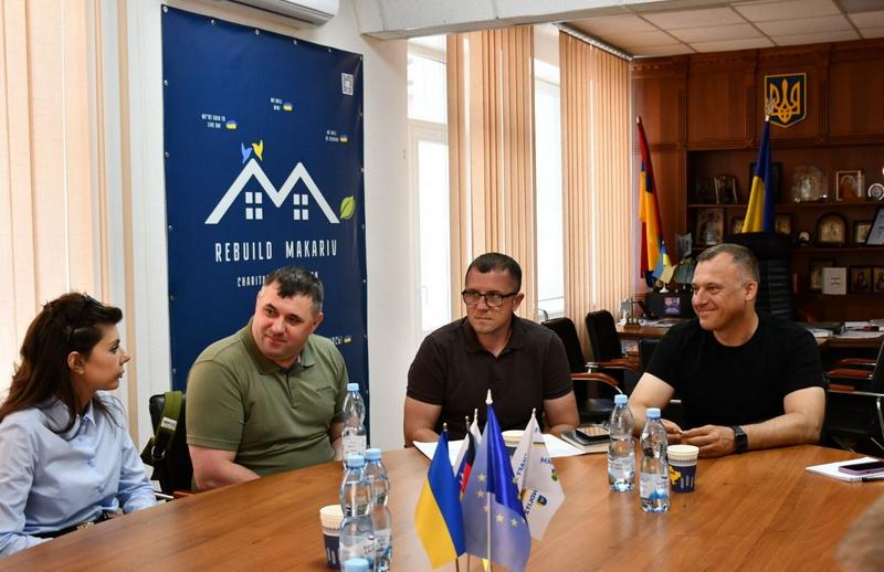 Робоча нарада Макарівського селищного голови Вадима Токаря з представниками Європейського Союзу та Північної екологічної фінансової корпорації (НЕФКО)