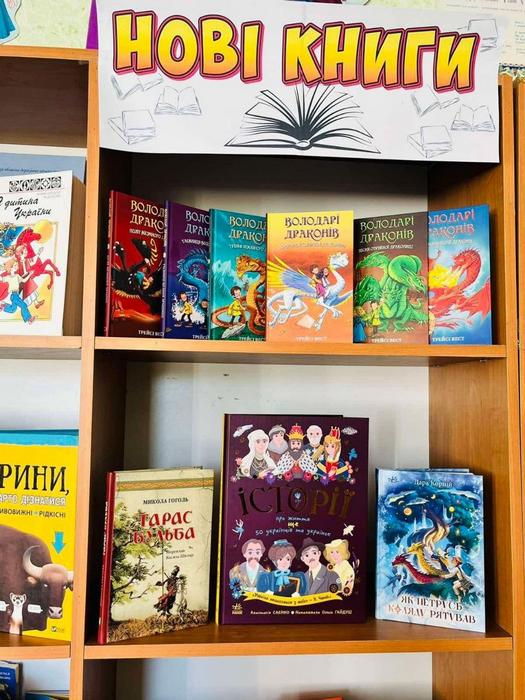 Сучасні видання, які вже здобули популярність серед читачів у різних країнах світу на полицях бібліотеки