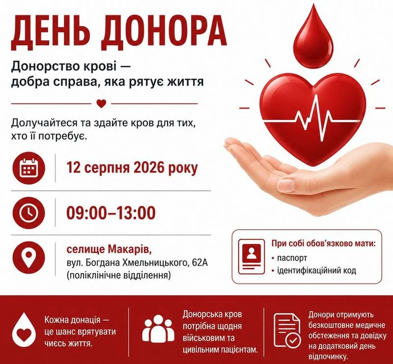 🩸 Донорство крові — добра справа, яка рятує життя